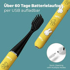 Miffy i4 Slim Sonic Electric Toothbrush Ultra Slim Thin Rechargeable Ultrasonic Smart Tooth Brush Free Petite Travel Case & Ceramic Holder Dock for Travel & Home, IPX7 Waterproof (Yellow) - Image 5