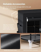 SONGMICS Portable Closet with Cover, 4 Hanging Rods and Shelves - Image 7