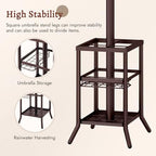 FAVOOSTY Coat Rack Freestanding,Coat Rack Stand with Umbrella Holder,Metal Coat Tree with 12 Hooks,Tree Clothes Hat for Entryway, Hallway, Bedroom, Living Room & Office -Brown - Image 4