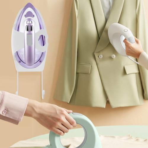 Ironing Board Wall Hanger with Iron Holder, Wall Mount White ABS - Image 6