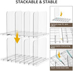Stackable Bag & Purse Organizer for Closet Shelf Acrylic Shelf Dividers for Closet Organization, Clear Handbag Purse Storage Organizer Divider, Keep Clutch, Wallet, Pocketbook Upright, 4 Pack - Image 5