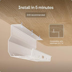 Desktronic Cable Duct Desk White Set of 2 - Stainless Steel Cable Management Desk Cable Duct with 5 Cable Cut-Outs - Easy to Install Cable Organiser - Cable Holder - Image 7