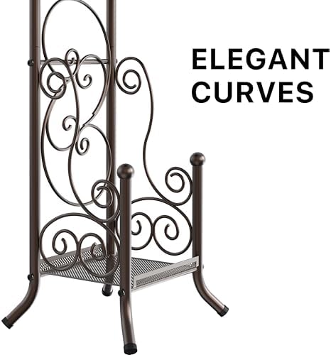 Simple Houseware English Style Toilet Paper Stand Holder w/Woodtop, Bronze - Image 7