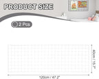 PATIKIL Wire Grid Panels Gridwall Panel 47" x 16" White 2Pcs - Image 2