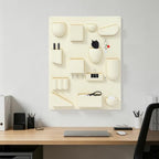 Creative Wall Storage Rack ABS Multi-Grid Storage (White) - Image 7