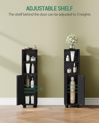 Hzuaneri Corner Cabinet, Small Bathroom Corner Cabinet with Doors - Image 6
