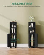 Hzuaneri Corner Cabinet, Small Bathroom Corner Cabinet with Doors - Image 6