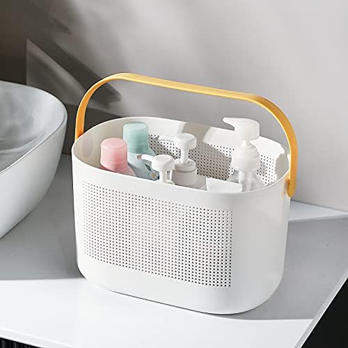 Plastic Portable Shower Caddy Basket, Storage Organizer, Yellow, 2 Pack - Image 4