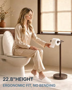 RARXTR Toilet Paper Holder Stand with Heavy Stable Base No Tipping Bronze - Image 5