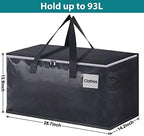 Fabspace Heavy Duty Moving Bags, 93L Collapsible Storage Totes, 10-Pack - Image 2