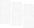 Econoco Portable Grid Panels, Wire Display, 3 Pack, White, 2x5ft by Econoco