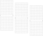 Econoco Portable Grid Panels, Wire Display, 3 Pack, White, 2x5ft by Econoco