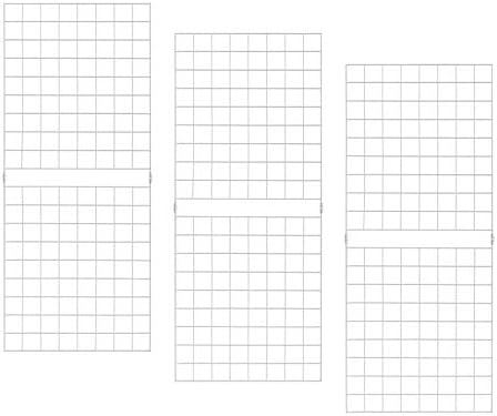 Econoco Portable Grid Panels, Wire Display, 3 Pack, White, 2x5ft by Econoco