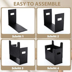 12 Pcs Portable Desktop File, Filing Organizer, Black - Image 3