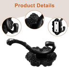 Zonon 8 Pcs Black Vintage Antique Coat Hooks Wall Mounted - Image 3
