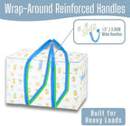 VENO 6 Pack Heavy Duty Moving Bags, Extra Large Storage Bags with Reinforced Handles & Strong Zippers, Foldable & Reusable Moving Box Alternative for Clothes & Dorm Storage - Image 3
