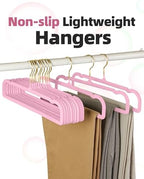 Felt Hangers Pink Velvet Hangers, Cute Pants Hanger, 20 Pack Chic Hangers - Image 2