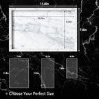 Natural Large Marble Vanity Tray, Stone Organizer for Bathroom & Kitchen - Image 2