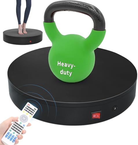 12.6In Remote Motorized Electric Turntable Rotating Display Stand Rotating Platform Photography Turntable motorized lazy susan base giratoria para for Photography,3D Scanner,(Load Range:88~300lbs) by ComXim