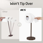 KES Bronze Toilet Paper Holder Stand, Heavy Base, 18/8 Stainless Steel - Image 2