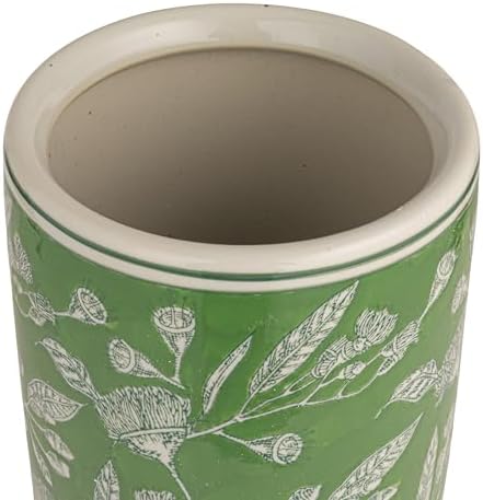 Creative Co-Op Ceramic Umbrella Stand, Green - Image 4