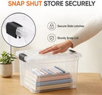 Superio 4.75 Quart Clear Plastic Storage Boxes with Lids, Stackable Organizer Containers, BPA-Free Storage Bins for Home, Office, School & Dorm, 3 Pack - Image 6