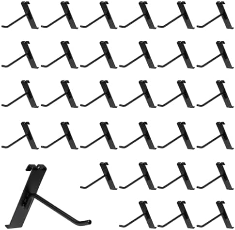 4 Inch Gridwall Hooks, Grid Panel Hanging Hooks for Retail, Home, and Workspace Organization, Displays, and Storage Solutions(40Pack,Black)… by PYBTOOL