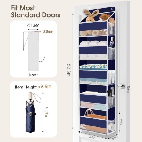 2 Pcs Over The Door Organizer Large Capacity Hanging Storage Room Organizer - Image 2