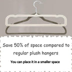 Beige Velvet Hangers Non-Slip 20 Pack Felt Hangers for Pants Trouser Hanger - Image 6