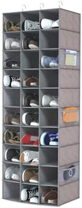Libeder 30 Section Hanging Shoe Organizer & Storage for Closet,Heather Grey by Libeder