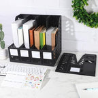 Glenmal 6 Pcs Magazine File Holder Collapsible Desktop Organizer, Black - Image 5