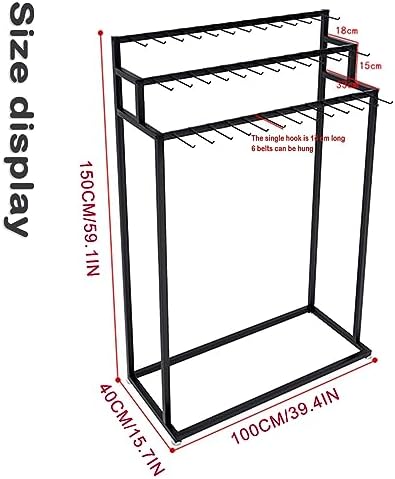 Floor Mounted Metal Belt Hanger Scarf Rack for Retail (100X40X150CM) - Image 5