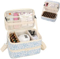 Nail Polish Organizer Bag Holds 50+ Bottles (15ml/0.5 fl.oz) &UV Nail Lamp by Ethereal