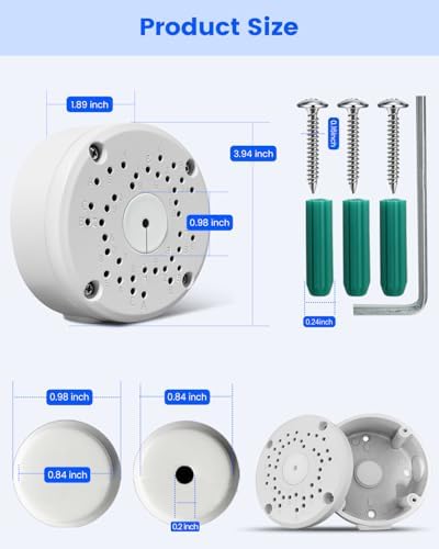 Universal Security Camera Junction Box, Aluminum Hide Cable Junction Boxes - Image 5