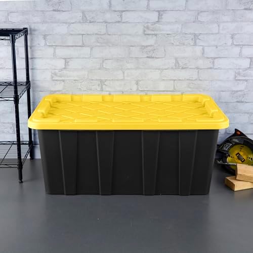 Sterilite Industrial Storage Tote with Lids for Garage, 38 Gallon, 12-Pack - Image 4
