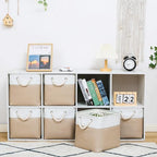 11 Inch 6 Pack Cube Storage Bins with Handles - Image 2