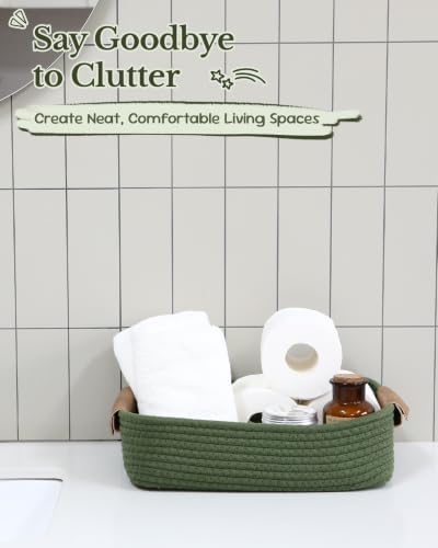 Sea Team Nesting Rectangular Woven Cotton Rope Storage Basket, 3-Pack - Image 5