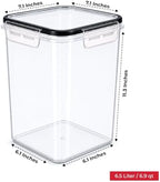 Extra Large Flour and Sugar Storage Containers 6.5L/220 Fl. oz; Set of 2 Plastic Bulk Airtight Food Storage Rice Containers With Lids - Kitchen Pantry Organizer and Storage Canisters, Marker & Labels - Image 5