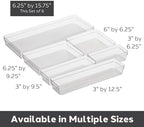 Oggi Clear Drawer Organizer - 6.25" X 15.75" (Set of 6) - Ideal for Organizing Kitchen Drawers, Office, Desk, Silverware, Kitchen Utensils, Cosmetics and Bathrooms - Image 3