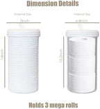 Toilet Paper Holder Handmade – Woven Cotton Toilet Paper Stand & Storage Basket with Lid, Freestanding Organizer for Bathroom, Fits 3 Mega Rolls Gradient Brown 14'' x 7'' - Image 2