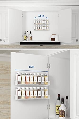 FEMELI Acrylic Wall Mount Spice Rack, 4 Pack 15 Inch - Image 6