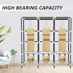 LOKEME Wardrobe Closet,Steel Pipe Diameter 19mm,Portable Closet for Bedroom - Image 4