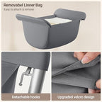 ELYKEN Laundry Basket with Wheels, Collapsible Laundry Hamper, Gray - Image 6