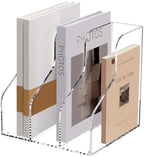 SANRUI Acrylic File Organizer, Clear Magazine Holder with 3-Section, A4 by SANRUI