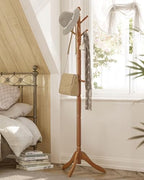 VASAGLE Freestanding Coat Rack, Rubber Wood Coat Tree with 10 Hooks - Image 6