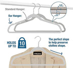 50 Pack Slim Plastic Clothes Hangers Grey - Image 5