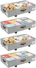 Under Bed Storage with Wheels, Dorm Room Organizer for Clothes Shoes Toys by VatFottUS