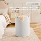 Artfeel Laundry Basket,Woven Cotton Rope Laundry Hamper,60L for Decorative Storage of Dirty Clothes,Toys and Blankets in Bathroom,Baby Room and Living Room - Image 3