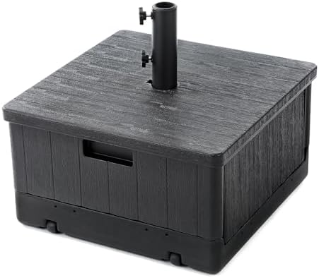 Home Zone Living 119lbs 21" Square Heavy Duty Planter Umbrella Base, 11 Ft by HomeZoneLiving