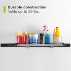 Rubbermaid FastTrack Rail Large Shelf Organization System, Holds up to 50 Pounds, Ideal for Cleaning Products/Garden Supplies/Laundry Products - Image 3